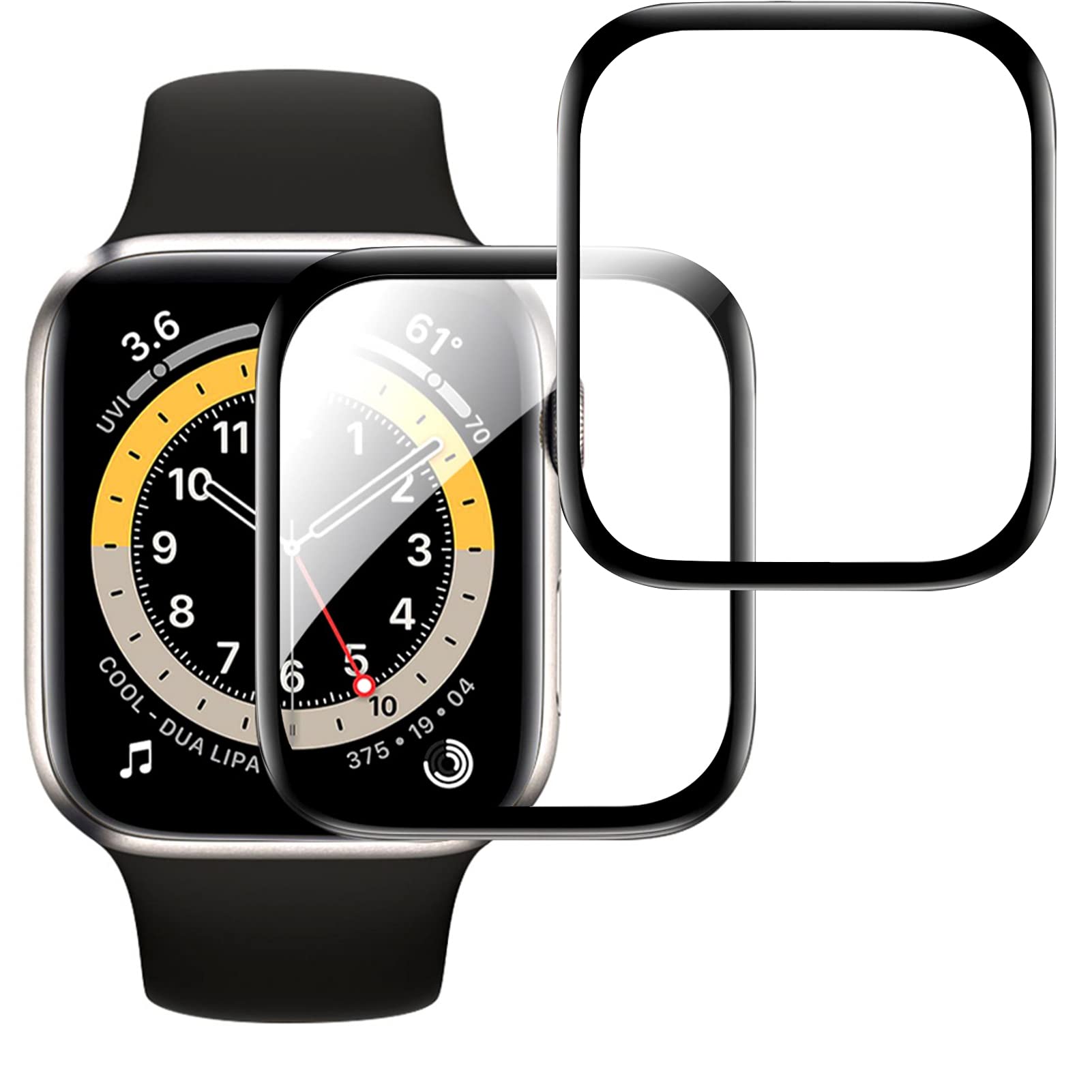 FYY [Confezione da 2 Proteggi Schermo in Vetro temperato per Apple Watch SE  4 5 6 (44 mm), Protezione Curva 3D con Copertura Completa Pellicola  Trasparente HD Ultrasottile AntiGraffio con durezza 9H : Amazon.it:  Elettronica