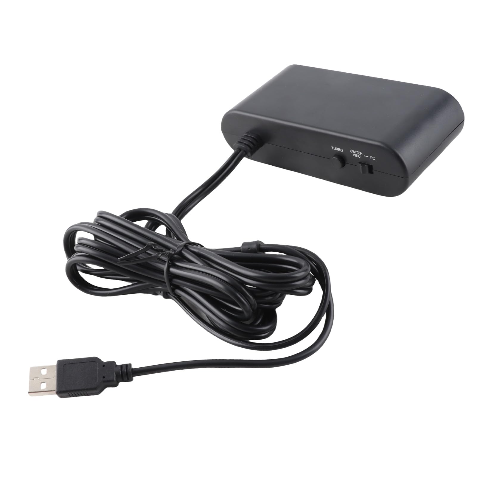 Jectse Adaptador de Controlador para 3 en 1 GC Handle Converter con Función Turobo, Plug and Play Super Smash Bros Adapter con 4 Puertos para Wiiu/PC