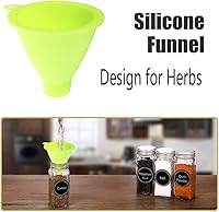 Vista 4 de SWOMMOLY Spice Rack Organizer with 24 Empty Glass Spice Jars, 396 Spice Labels with Chalk Marker and Funnel Complete Set, for Countertop, Cabinet or