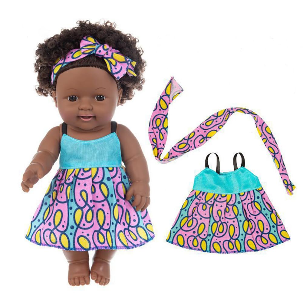 Asudaro 12" Realistic Lifelike Vinyl Black Dark Skin Dolls Black Reborn Baby Dolls,Lifelike Reborn Baby Dolls,Newborn Baby Doll with Clothes for Kids Toys - Image 3