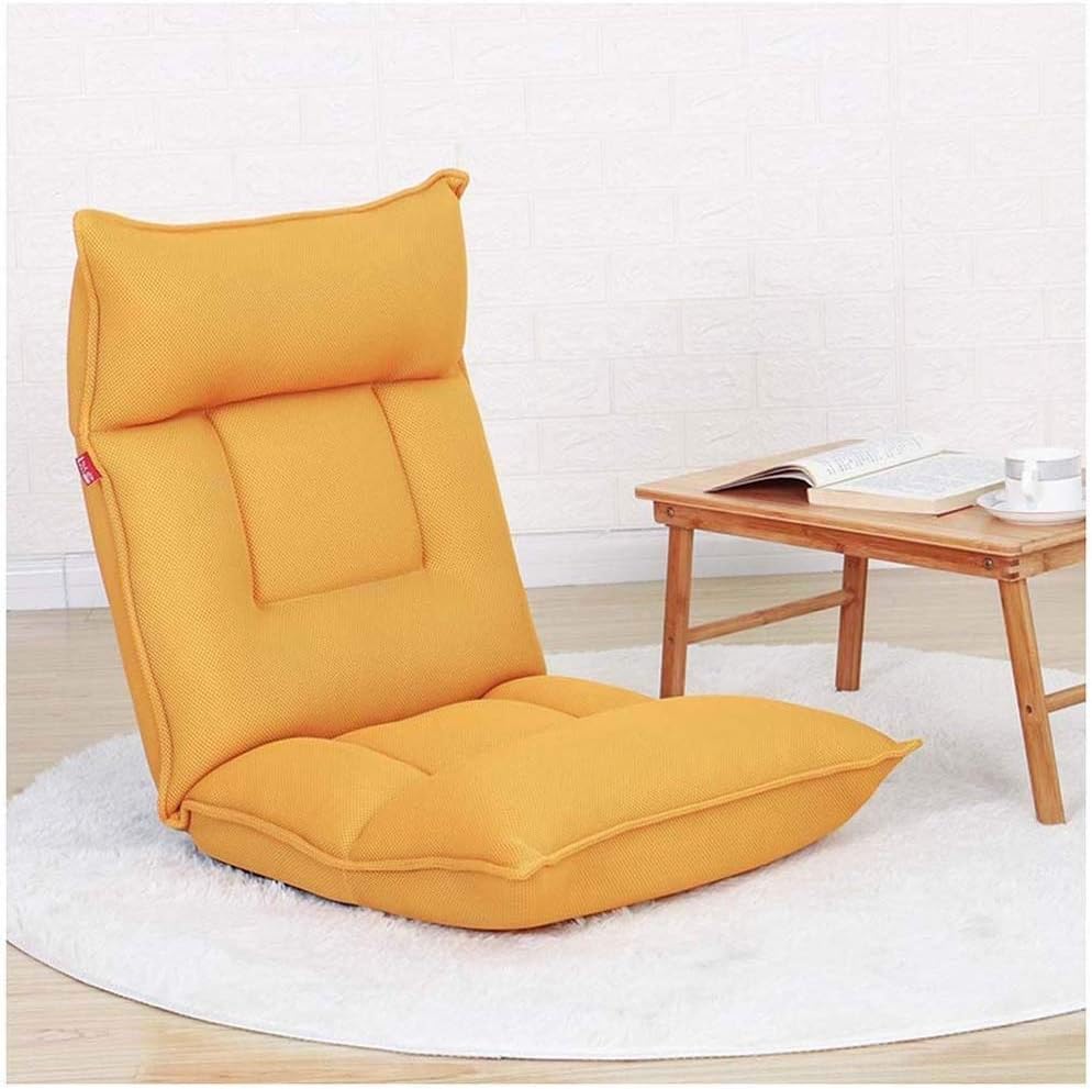 JTKDL Presidente de Suelo Ajustable Volver Video Juegos Sofá reclinable Asiento Plegable for la meditación de Videojuegos de Lectura Individual Plegable pequeño sofá Dormitorio Ventana Balcón Bay Bed