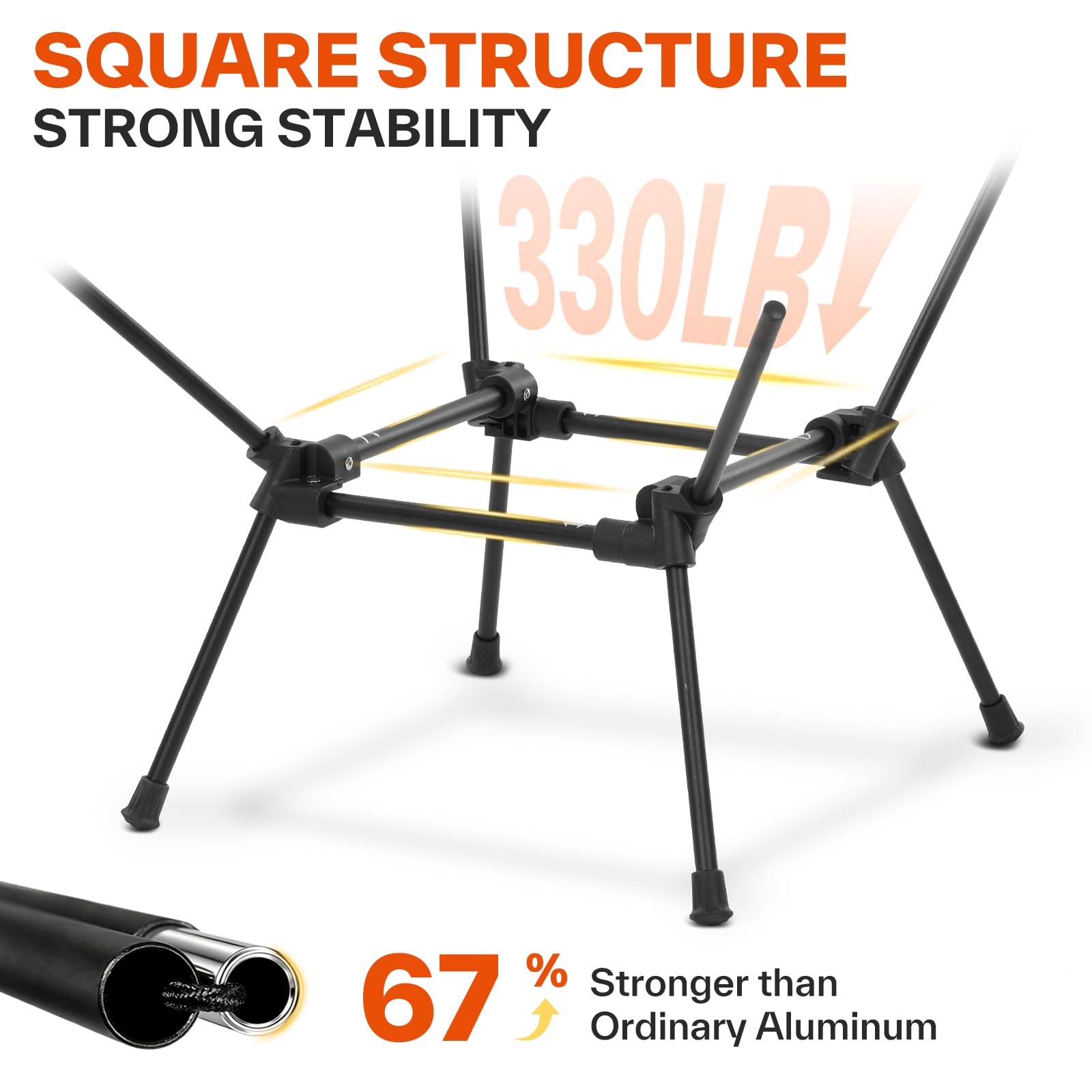 Sportneer Campingstuhl Faltbar Camping Stuhl Tragbarer Campingstühle 150Kg Faltstuhl Ultraleichter Packmaß Kleiner Klappstuhl mit Tragetasche für Picknick, Outdoor, Wandern