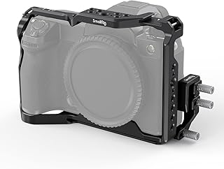 SMALLRIG Camera Cage with HDMI/TYPE-C Cable Clamp Kit for FUJIFILM GFX100S/GFX50S II Built-in1/4"-20 holes & ARRI 3/8" -16 locating holes & NATO rail -3715