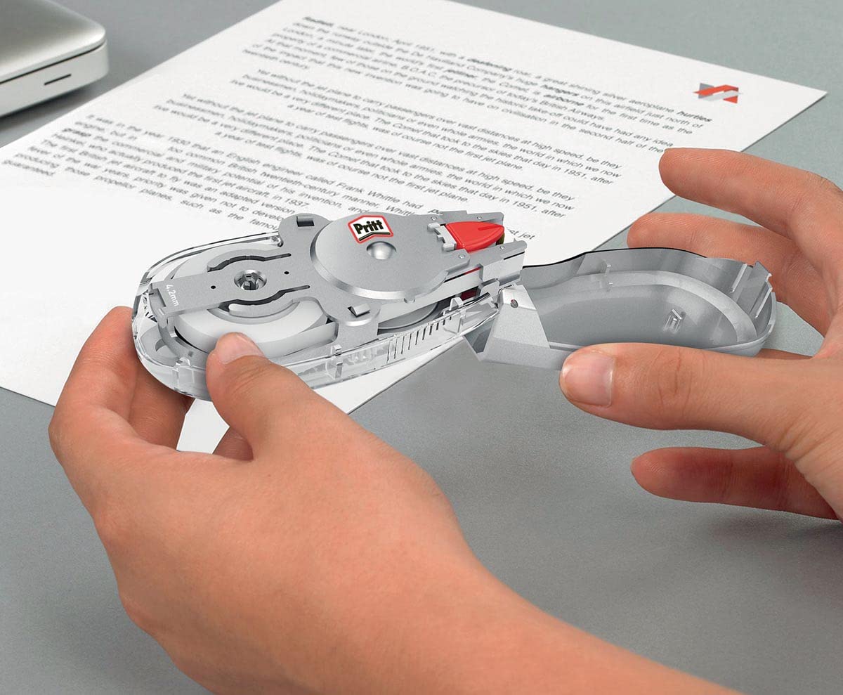 Nastro Correttore Pritt Flex Roller - Ricarica Da 12 Metri, Larghezza 4.2mm, Confezione Da 5 - Foto 8