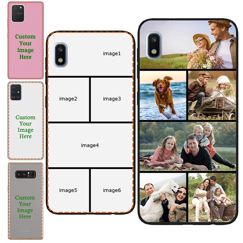 Klsify Custom Personalized Photos Collage Case for Samsung Galaxy J2 J3 J4 J5 J6 J7 J8 Grand Amp Prime Core Pure Plus Pro Dash Shine Star Aura V Refine 2018 2019 J Series Customized Text Image Cover