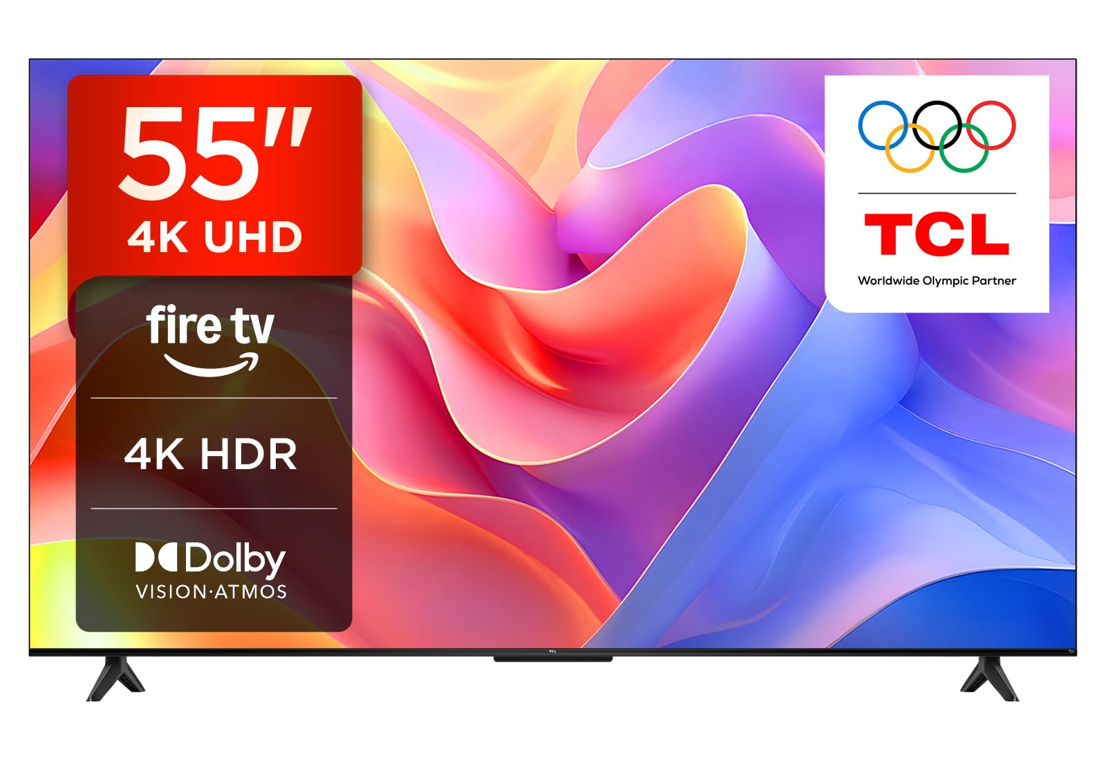 TCL 55PF650K 55-inch 4K Ultra HD, HDR TV, Smart LED Fire TV (Dolby Vision, Dolby Atmos, DTS, HDR 10, Alexa built-in, Airplay2, Miracast)