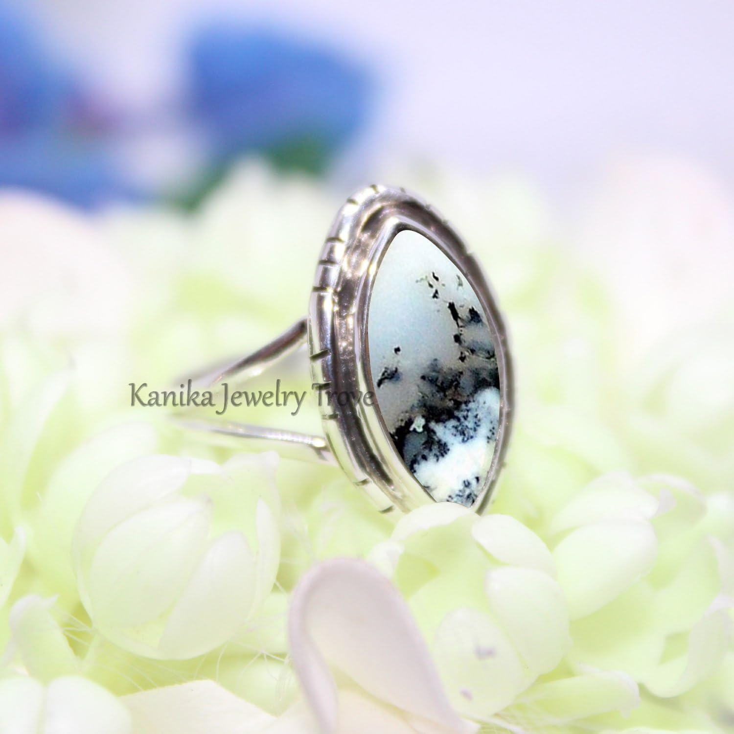 Bumble Bee Jasper Natural Gemstone Solid Sterling Silver Handmade Jewelry Ring Gift - Image 4