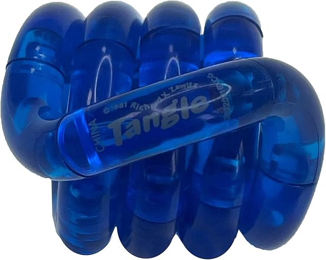 TANGLE Jr Translúcido (Azul) - Juguete Sensorial Twisty Fidget para Niños y Adultos