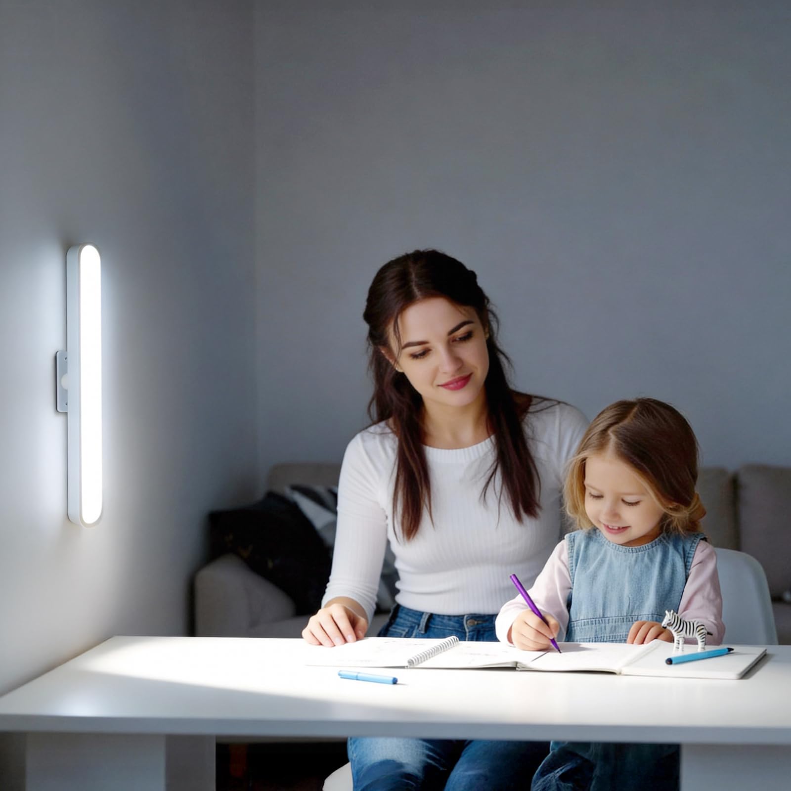 LED Schminktisch Beleuchtung 2 Packungen, Dimmbar Vanity Mirror Licht für Schminktisch Lampe, 4000mAH Wiederaufladbar Spiegel Beleuchtung Ohne Kabel
