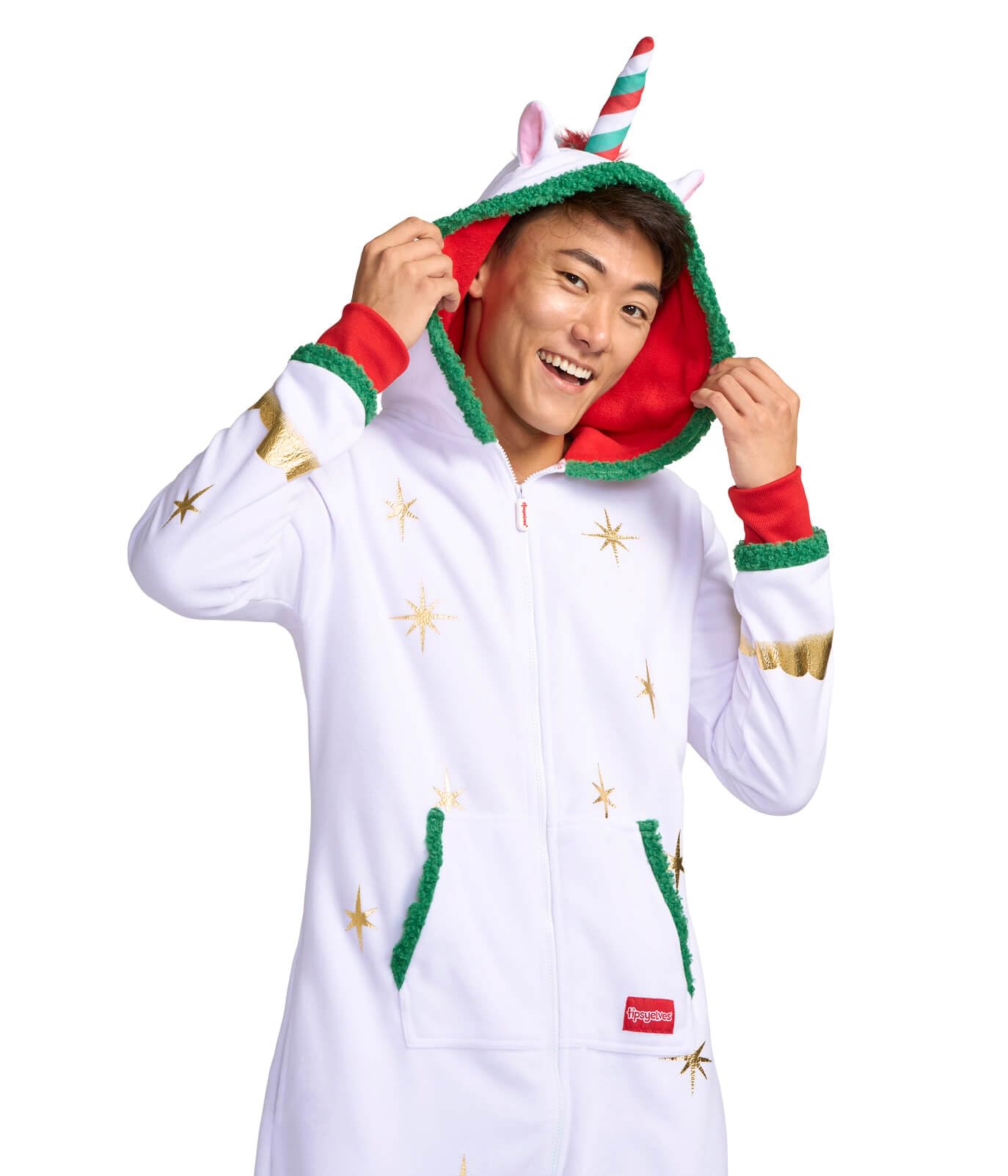 Tipsy Elves Mono de unicornio de fantasía festiva de Navidad para hombre