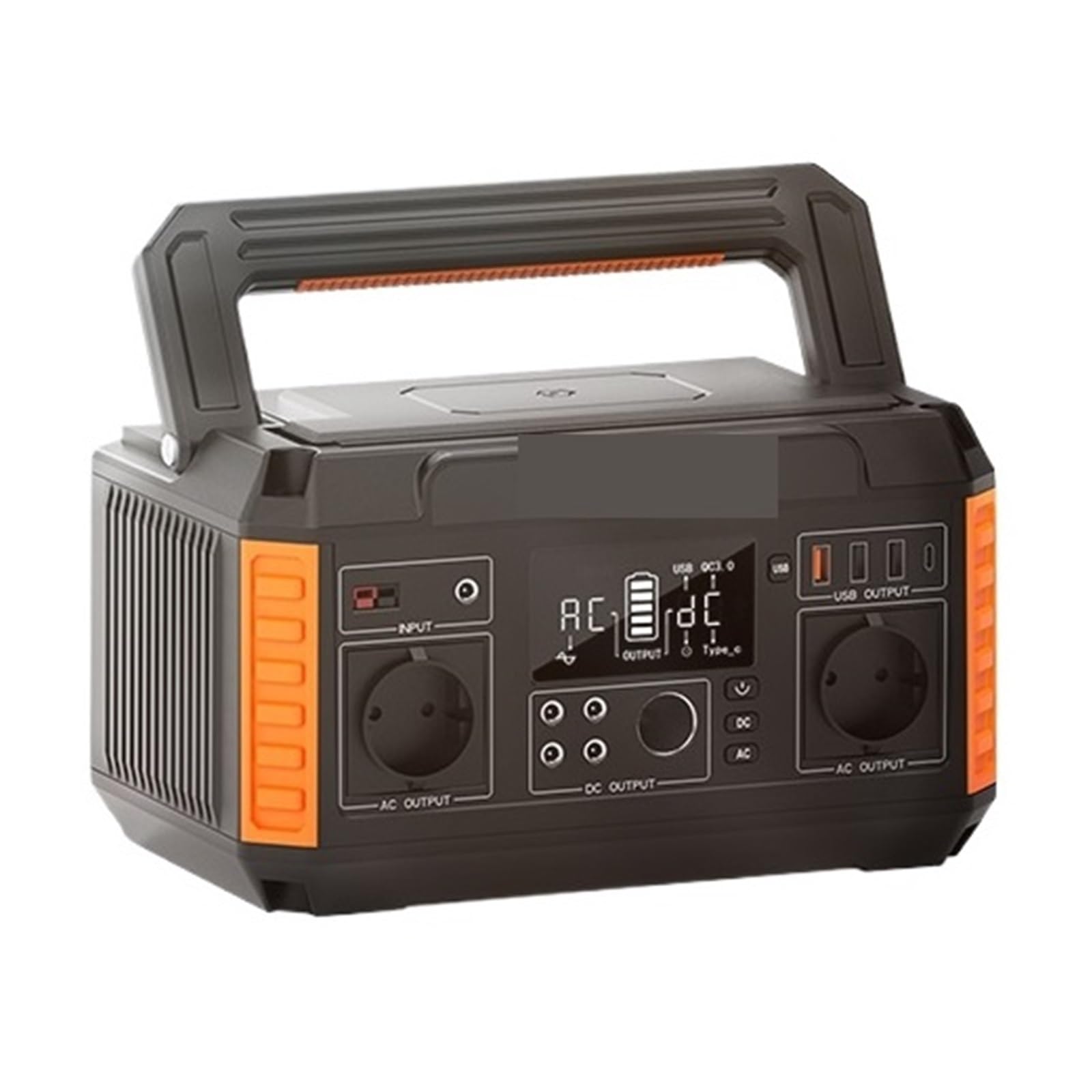 Générateur Solaire Portable 560W, Onde Sinusoïdale Pure 230V, Prises AC, 520wh, Batteries Au Lithium For Panneau Recharge Ultra Rapide