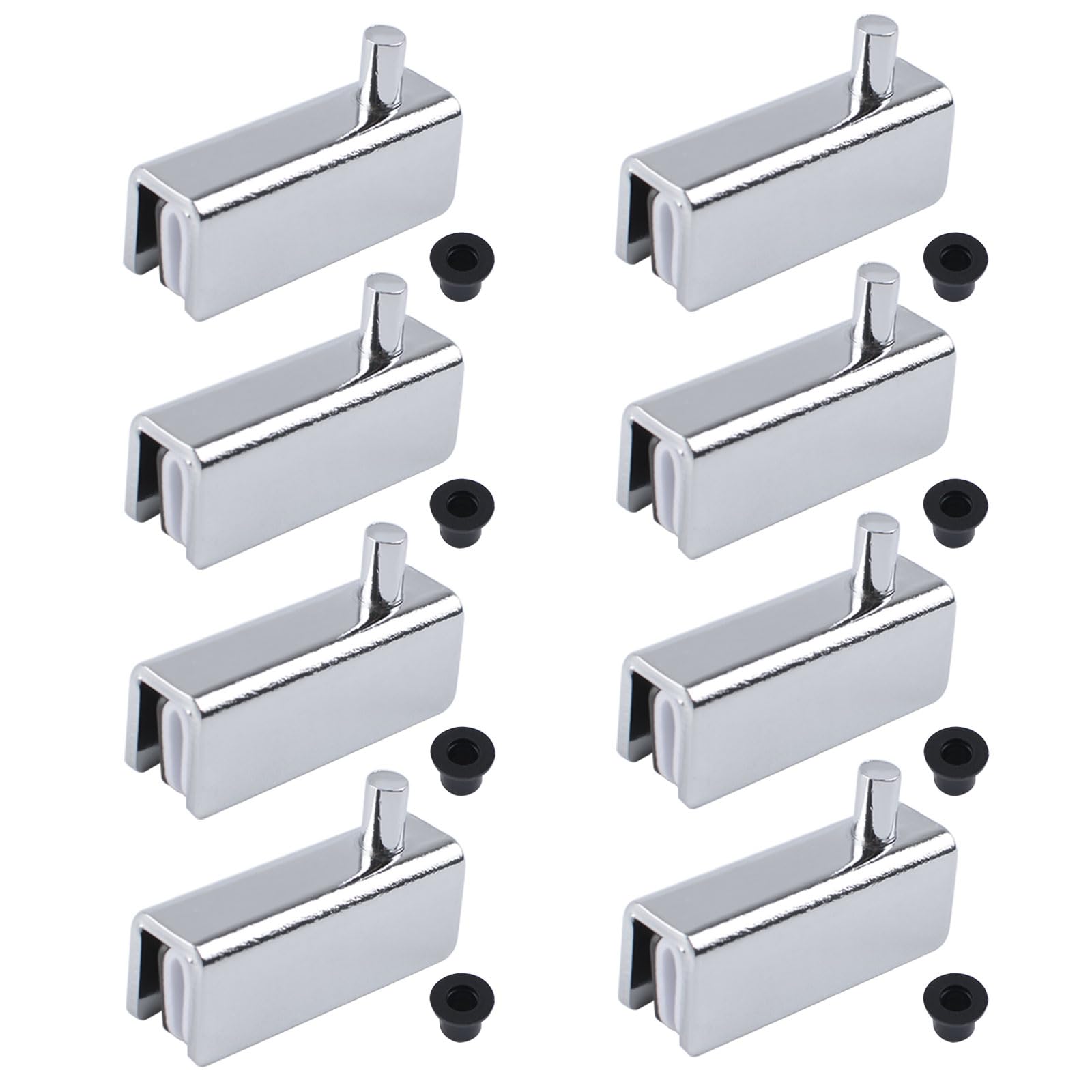 UFURMATE Glass Door Hinge, 8Pcs Frameless Glass Door Pivot Hinges Adjustable Cabinet Pivot Hinge Clip Replacement Kit