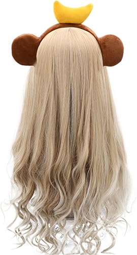Miniatura 39 de HODRME - Diadema de orejas y cuernos de animales de felpa, para Halloween, Navidad, festival, fiesta temática de animales, cosplay, o disfraz