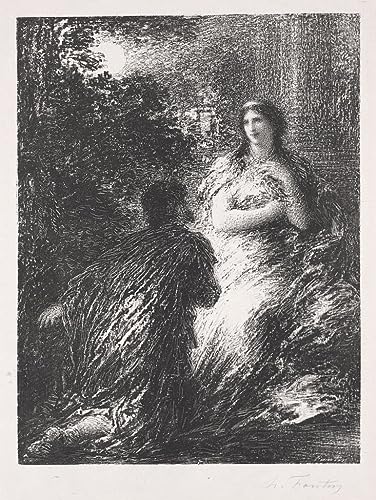 Impression d'art Duo des Troyens Fantin-Latour affiche sur toile déco murale 60x90 cm