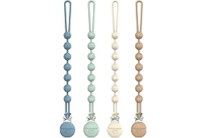 Cuddle Campus Silicone Pacifier Clip Holder with One-Piece Textured Design: Secure Comfort for Baby