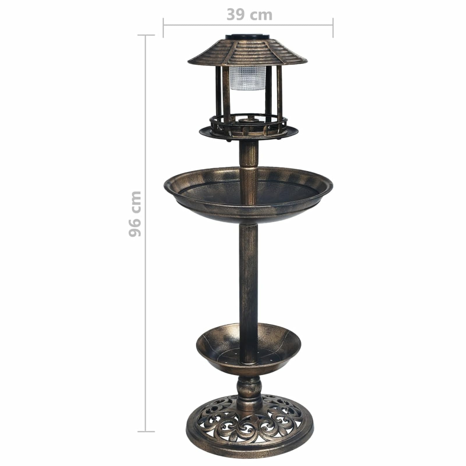 Homgoday Bebedero Decorativo para pájaros con Luces LED solares plástico Decoracion Navidad Luces de árbol de Navidad para Balcón Jardín Árbol Navidad Exterior Interior