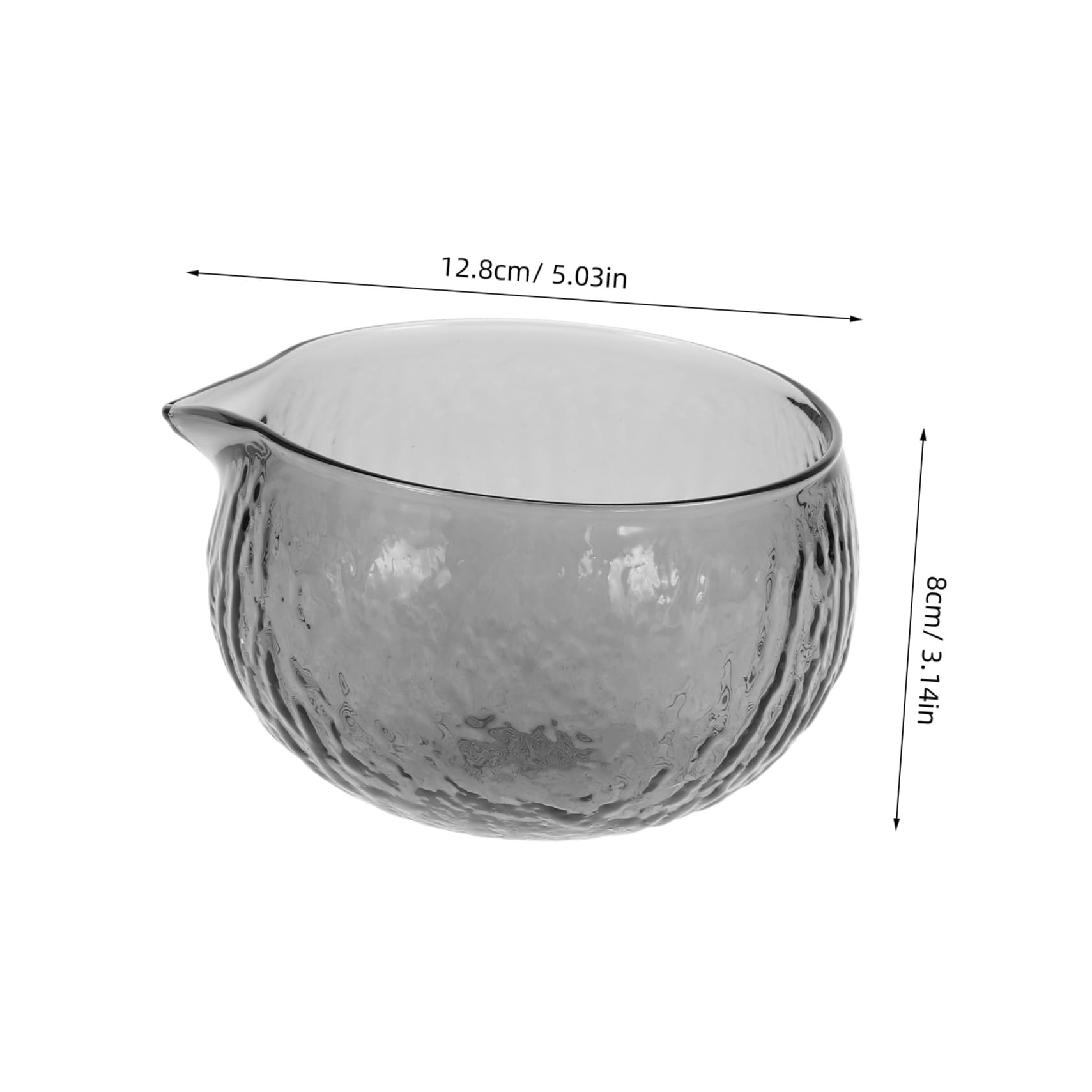 Alipis Matcha Bowl Spout Large Tea Serving Cup Glass Chawan with Spout for Matcha Tea Ceremony