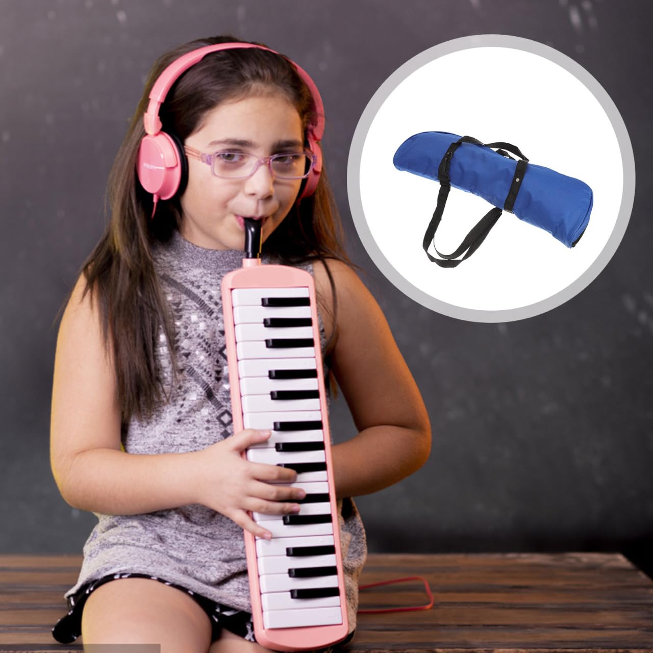 Ciieeo Borsa Porta Melodica 32 Tasti Idrorepellente Con Manico Ergonomico Custodia Imbottita Per Strumento Musicale a Fiato Organ Bag 16.54X5.51X2.36In