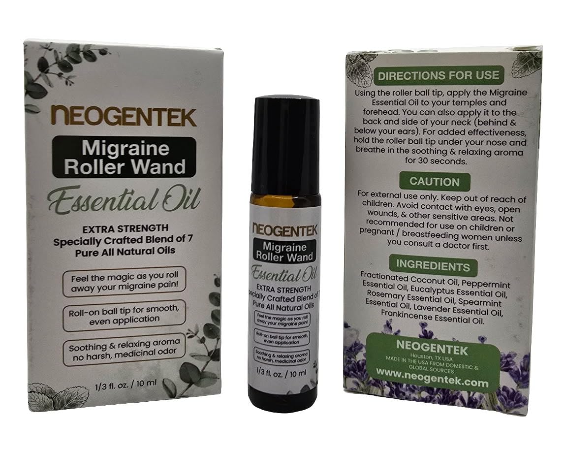 Amazon.com: Migraine, Sinus Essential Oil Roller | Crafted Blend
