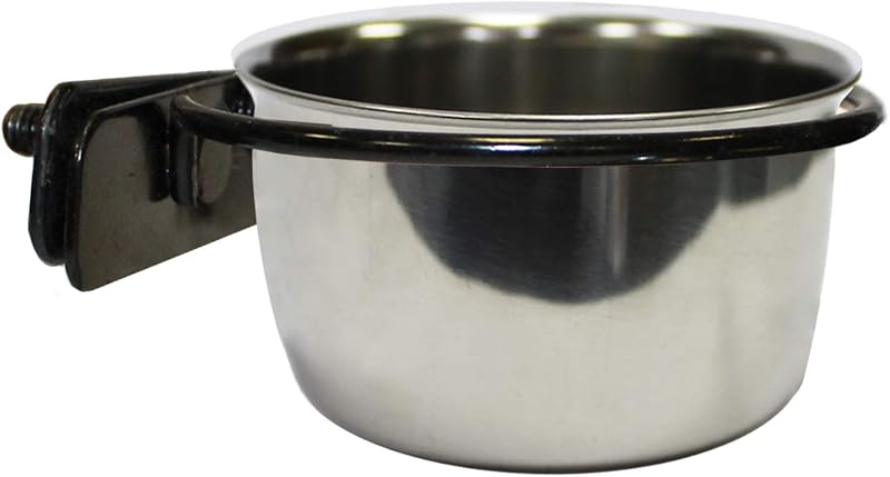 Comedouro e Bebedouro de Aço Inoxidável com Suporte Exotic Nutrition 142 g Prata