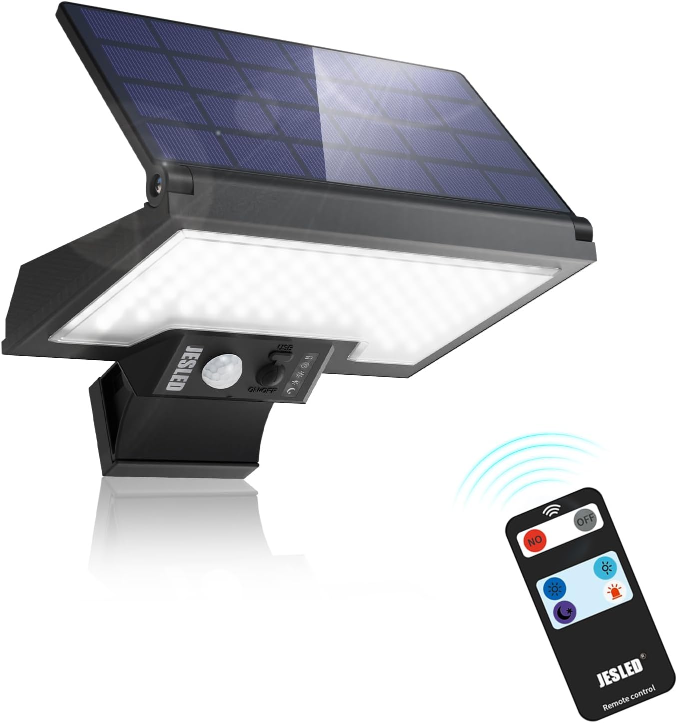 Lampe Solaire Extérieur JESLED 108 LED Détecteur 2600mAh