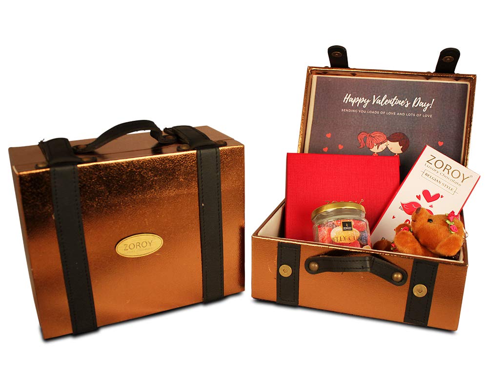 ZOROY LUXURY CHOCOLATE Valentines Love Mini Suitcase Gift Hamper