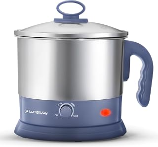 Longway Multipurpose Electric Kettle 1.5 litre, 3 Heating Modes Stainless Steel Body with Glass Lid, kettle for hot Water, Price In India