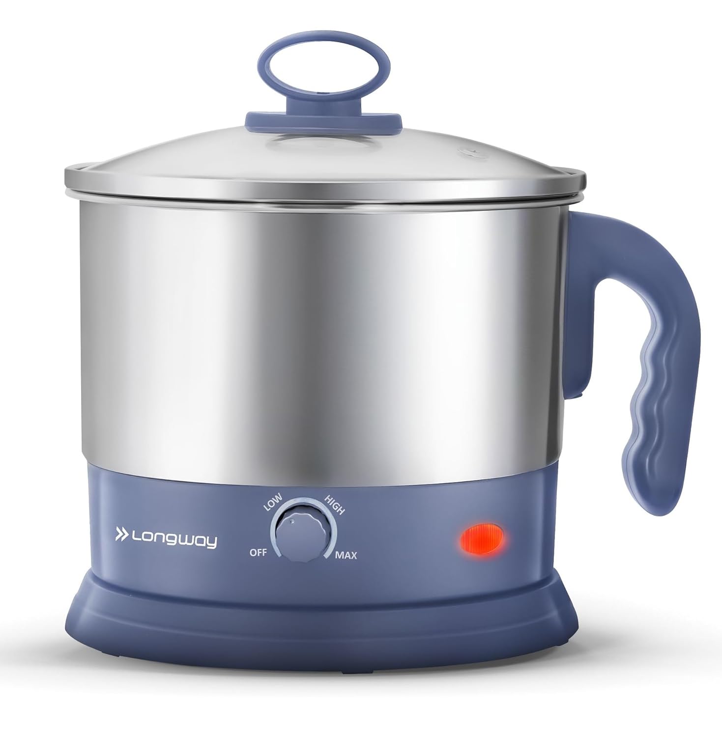 Longway Multipurpose Electric Kettle 1.5 litre, 3 Heating Modes Stainless Steel Body with Glass Lid, kettle for hot Water, Milk, Tea and Coffee, Noodles, Soup, Rice, Egg Boiling | Gray & Silver
