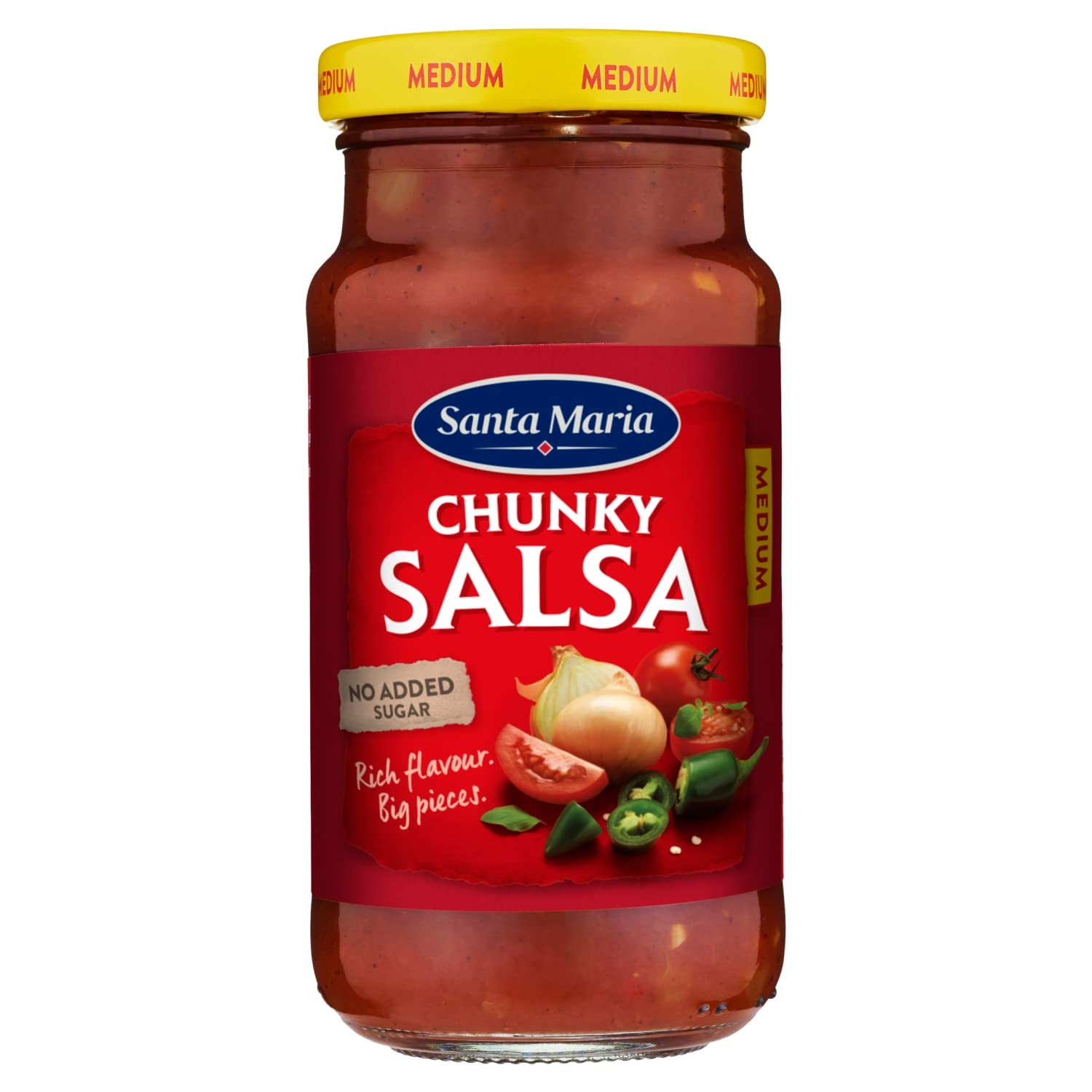 Chunky Salsa Dip - Medium Spice 230g | Multipack of Red Salsa Dip | Great for Mexican Food, Crisps, Fajita, Wraps, Nachos & More | Serve Hot or Cold | Gluten Free