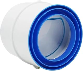 1PC PVC Exhaust Fan Check Valve Round Pipe Backdraft Damper 75/110mm Air Duct Ventilation Grill For Bathroom Kitchen Accessories(Style E110-80-80-110)