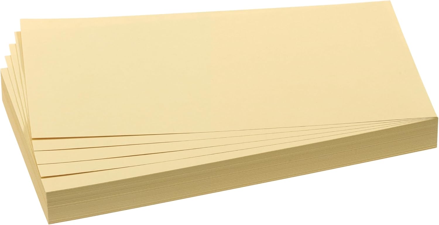 Franken UMZ 1020 04 Presentation Cards Rectangular 9.5 x 20.5 cm Pack of 500 Yellow