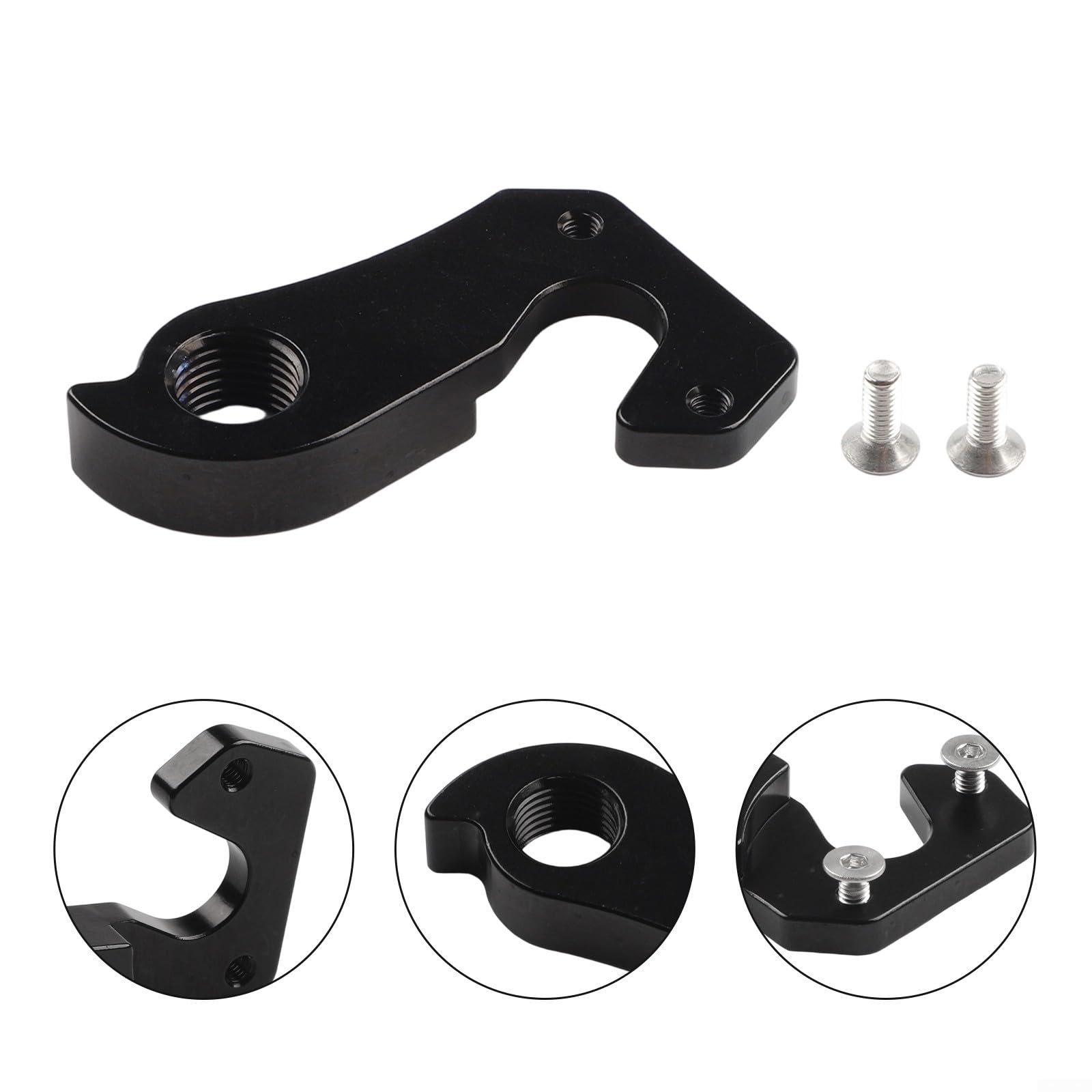 Forcellino deragliatore posteriore BMC SLRO1, TE02-TE04, in lega di alluminio, lavorato a CNC, 46 × 32 × 8 mm, nero, con 2 viti di fissaggio