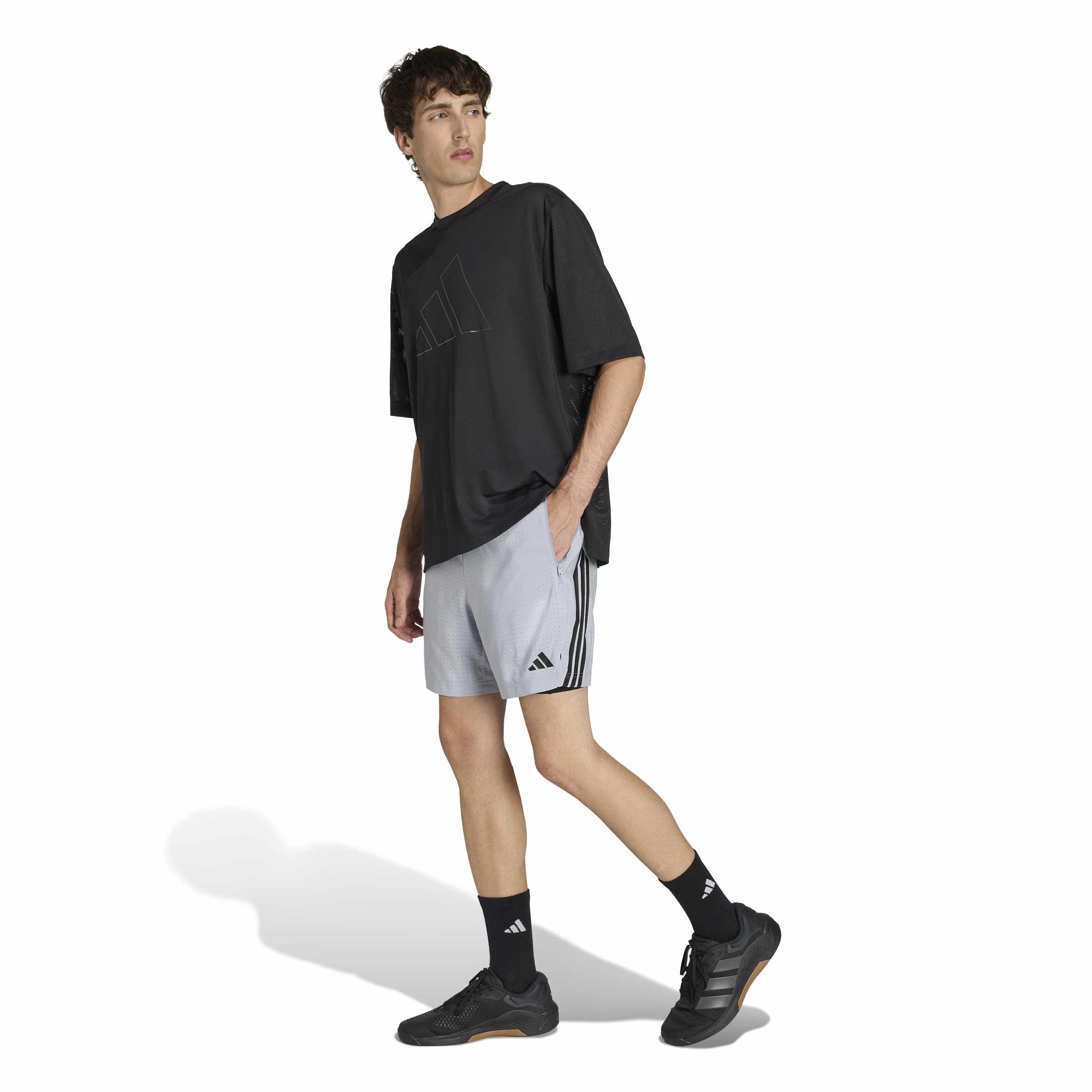 Adidas D4t Power Essentials Workout Mesh T-Shirt Uomo (Pacco da 1)