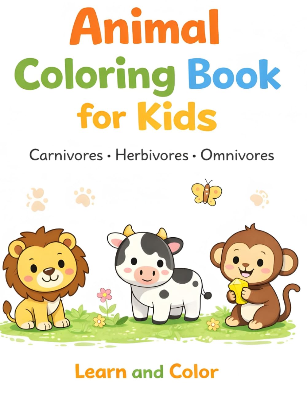Animal Coloring Book: Carnivores, Herbivores & Omnivores | Fun and Easy Coloring Pages