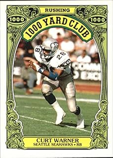 1986 Topps 1000 Yard Club #20 Curt Warner NFL Football Trading Card