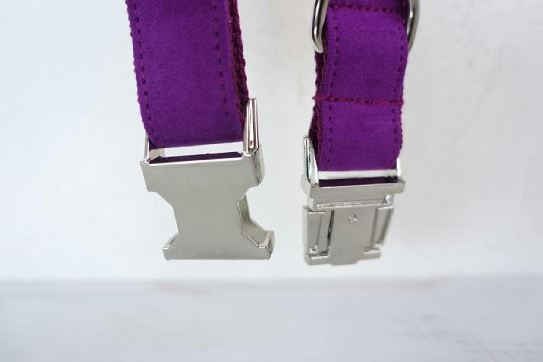 Halsband Poly Satin und Nylon lila 5 Größen Hundehalsband und Leine-Hundehalsband-XL