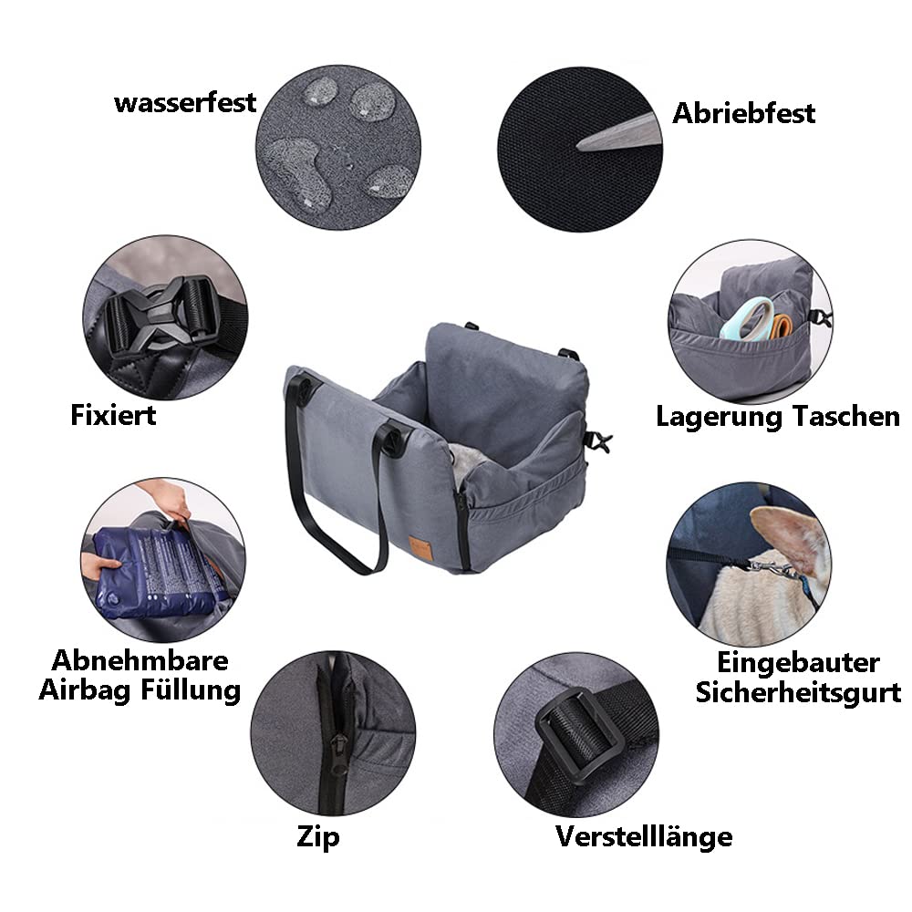 Harnais Attache Ceinture Siège Auto Pour Chien Bylphy - Rehausseur Lavable Et Stable - Pour Petits Chiens Et Chats - Noir Dog Seat Harnais Attache Ceinture Siège Auto Pour Chien Bylphy - Rehausseur Lavable Et Stable - Pour Petits Chiens Et Chats - Noir Dog Seat