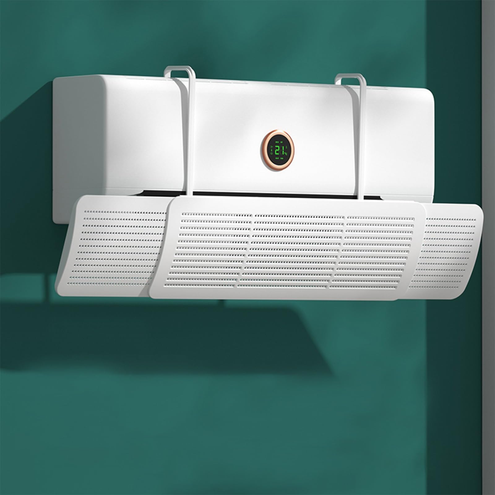 Scumlovy Retractable Air Vent Deflector, Anti Wind Baffles Direct Blowing Windshield, White