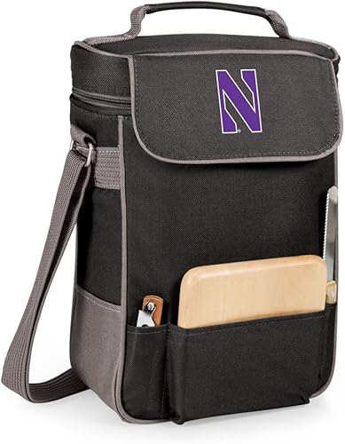 Miniatura 38 de PICNIC TIME NCAA Duet - Bolsa aislante para vino y queso Negro con detalles grises.,2-Negro con detalles grises.