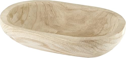 Miniatura 6 de Santa Barbara Design Studio TableSugar Paulownia - Cuenco para masa de madera, 12 x 7.5 pulgadas, color negro