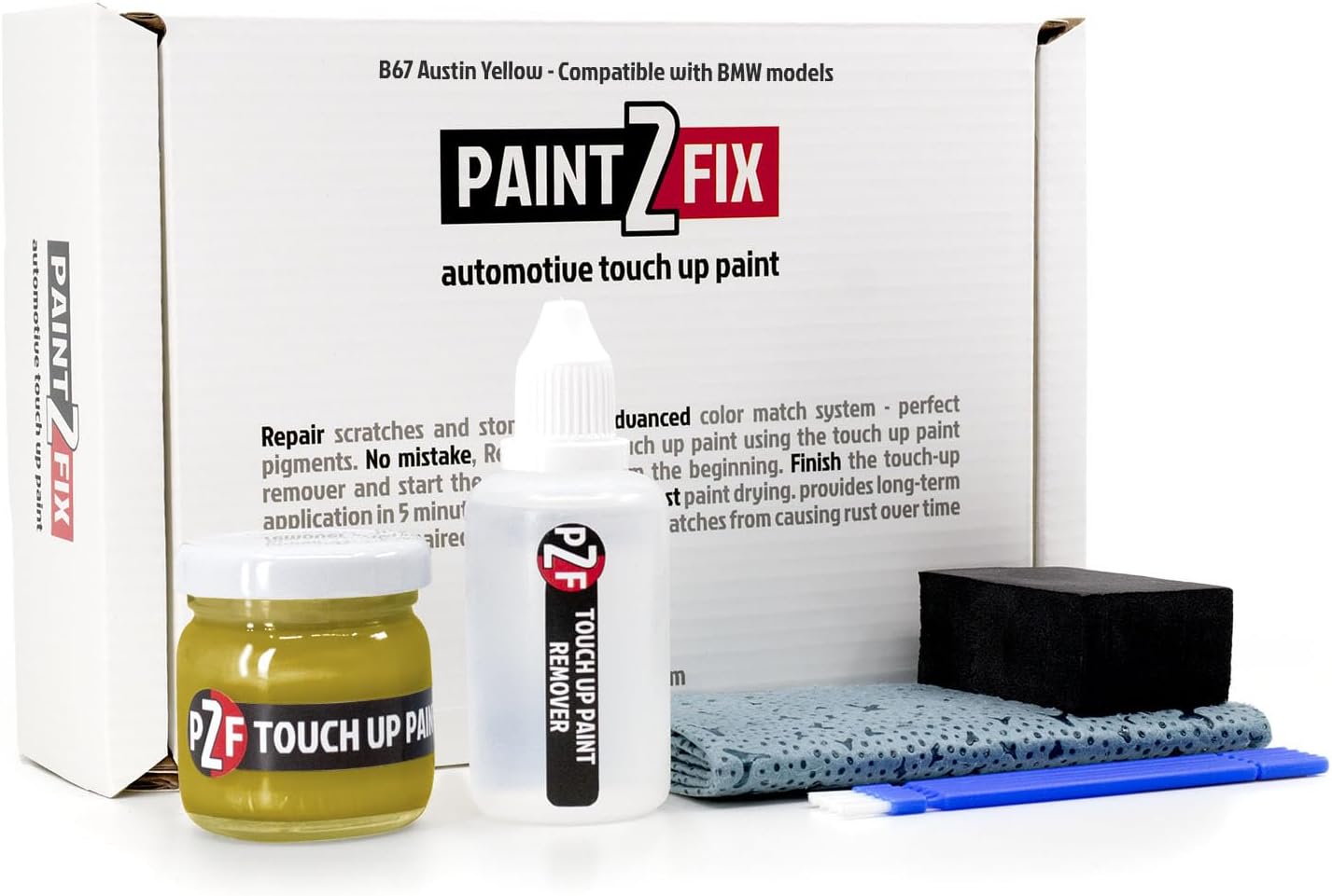 B67 Austin Yellow | Austin Gelb Touch-Up Paint & Scratch Repair Kit for BMW Models - 1.35 fl oz (35 ml)