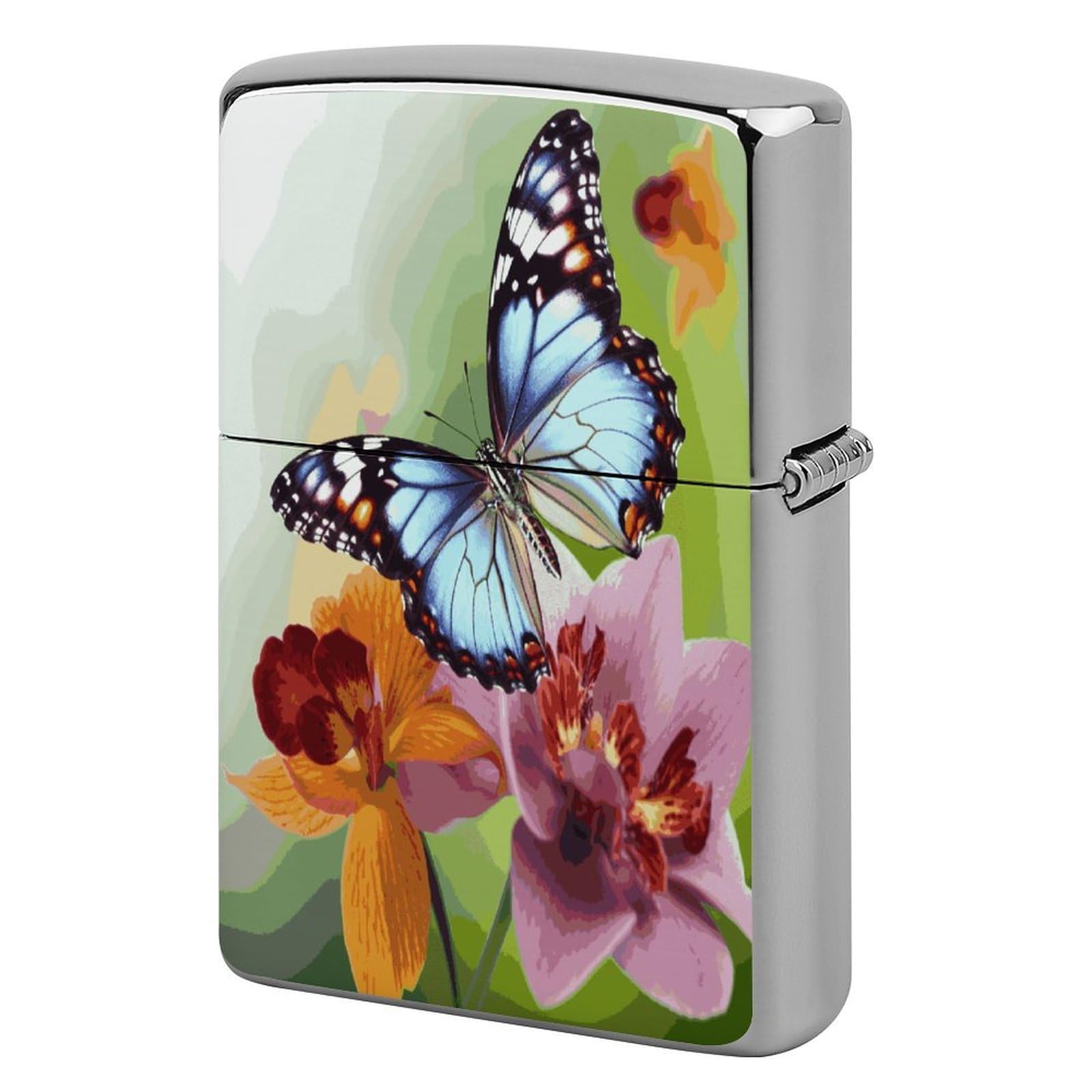 Fodpand Style Flower Butterfly Metal Lighter Case Cover Lighter Sleeve