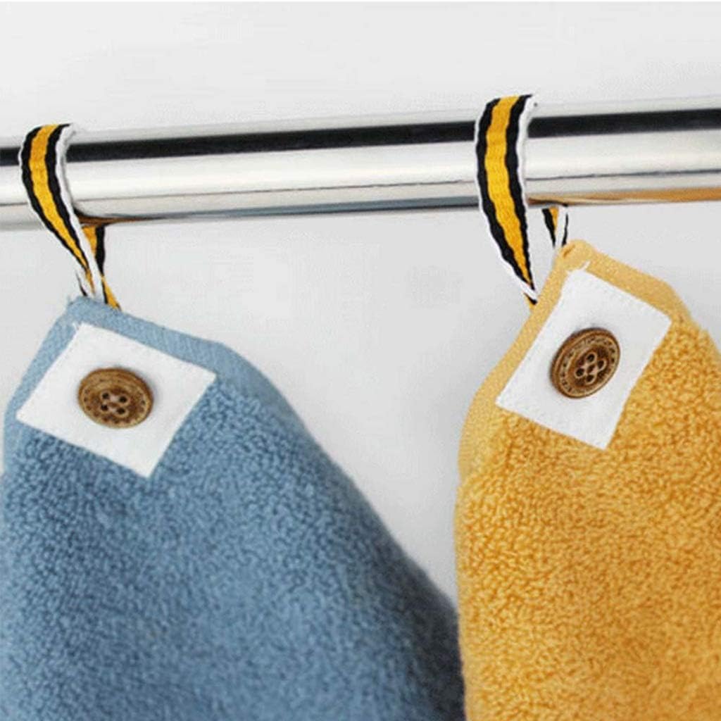 Children Towels Face Towel Bear Pattern Hangable Hand Towel Soft Cotton Towels Kids Bathroom Products (Color: Blue) (Brown)