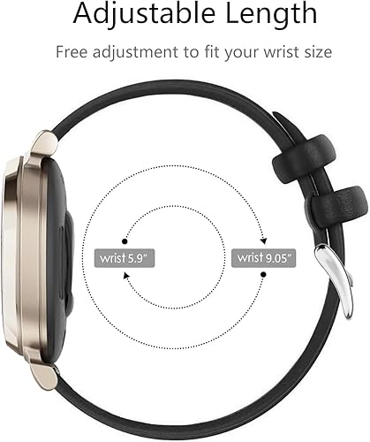 Miniatura 5 de Leather Watch Bands Compatible with Garmin Lily 2, 14mm Soft Genuine Leather Strap Sport Replacement Wristband for Garmin Lily 2  Lily 2 Classic for