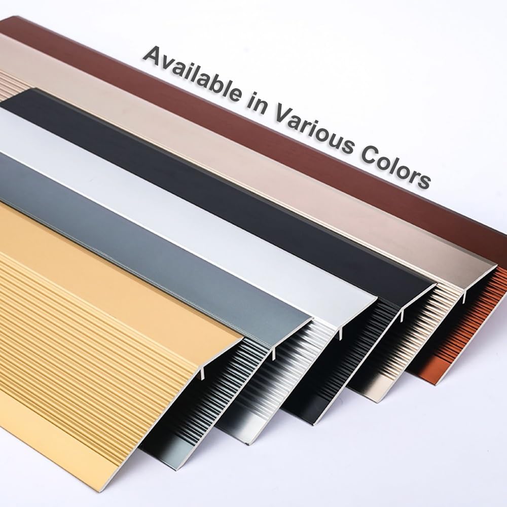 90cm Rampe De Seuil En Aluminium Pour Différence De Niveau De 1-4cm, Barre De Seuil Multiniveau Pour Intérieur Et Extérieur, Salle De Bain, Seuils De Porte(Gold)