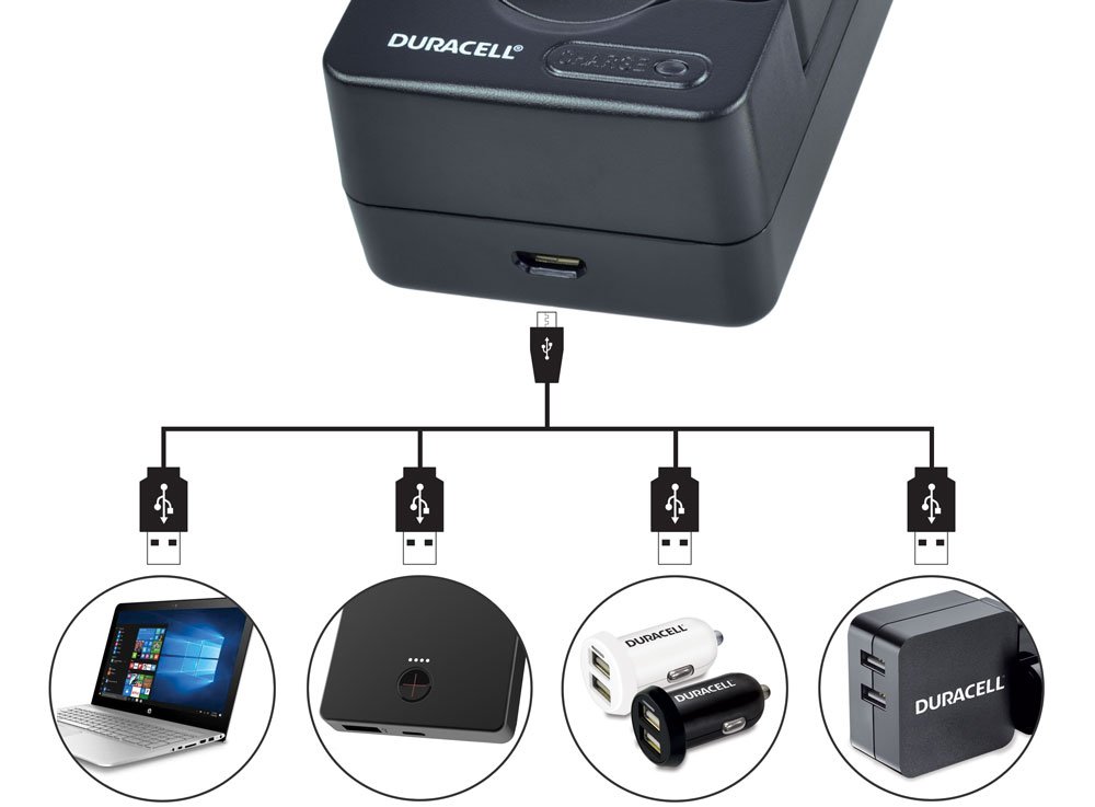 Duracell DRFW126 akumulator litowo-jonowy (Li-Ion) 1000 mAh 7,2 V - akumulatory (1000 mAh, litowo-jonowa (Li-Ion), 7,2 V, czarny, 1 sztuka)