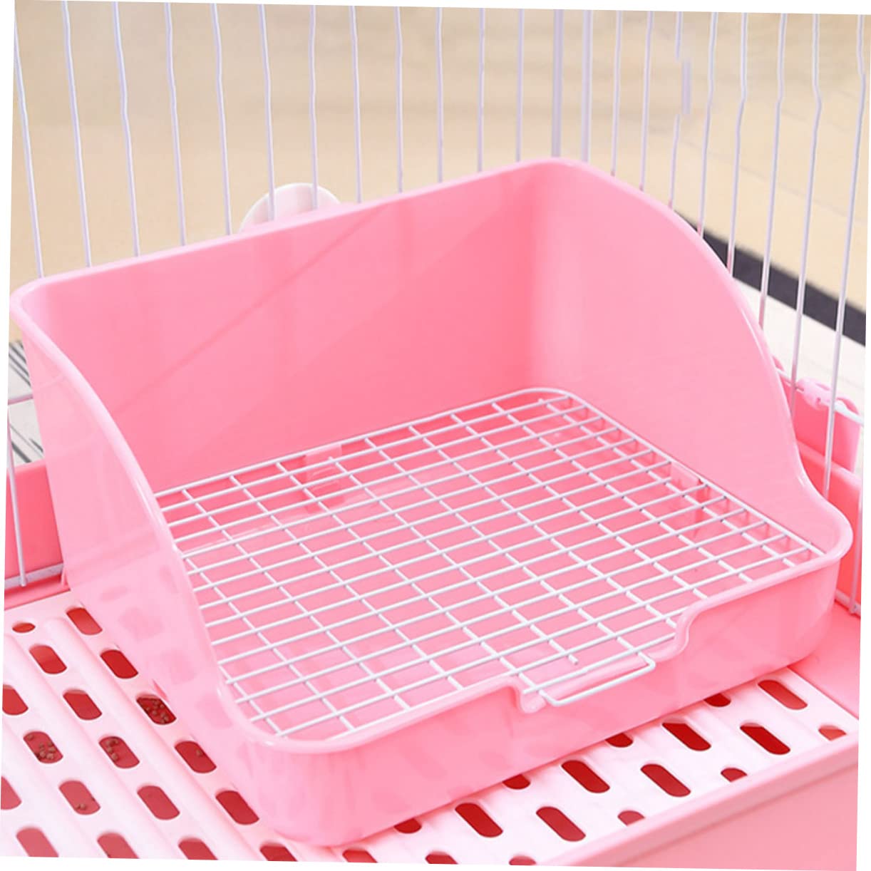 UPKOCH Lettiera per Conigli in Toilette Gabbia Anticaduta per Coniglietti Lettiera per Piccoli Animali per Addestramento dei Conigli