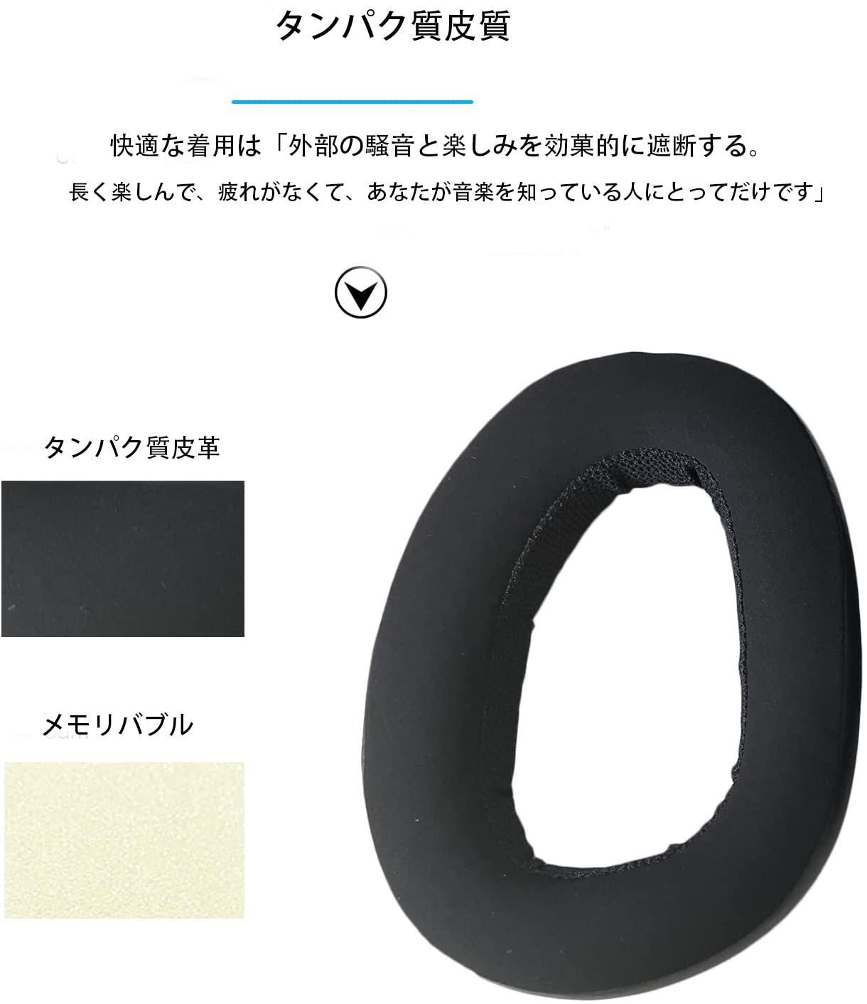 Amazon | XXTMZ フランネル製交換用イヤーパッド（ブラック