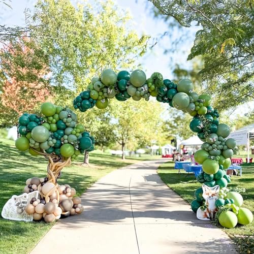 Image of Dark Green Balloons Garland Arch Kit,130pcs Green Latex Balloons,Different Sizes Dark Green Balloons Garland for Christmas,Festival,Picnic,Anniversary,Birthday,Green Theme Decoration