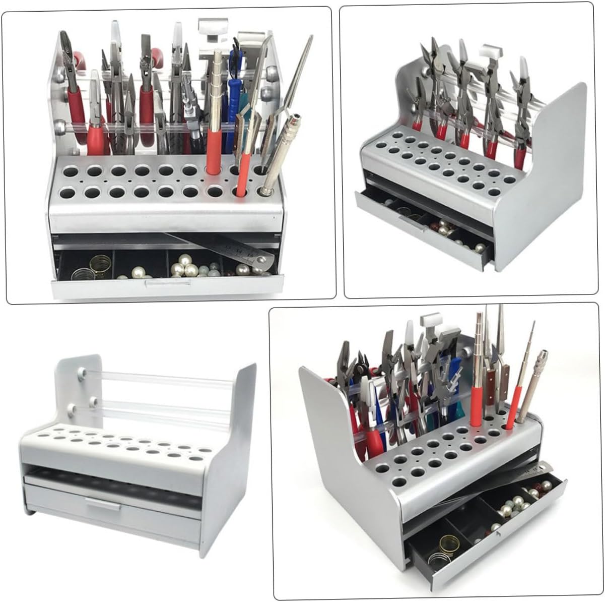 Stationary Organizer Pliers Rack Tool Holder Bracket Sturdy Construction for Workshop